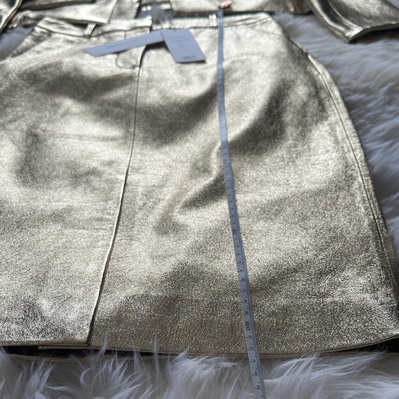 Veronica Beard Imogen Leather Jacket Blazer and Maxine Leather Midi Skirt SET - Picture 6 of 17